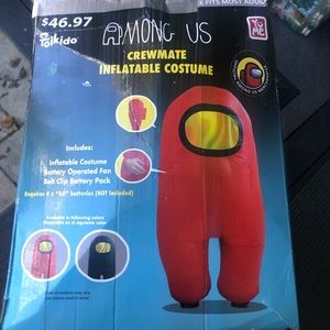 Inflatable Halloween Costume - Red Among Us character - adult size